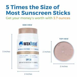 Waxhead Tinted Zinc Stick - Truly Reef Safe Sunscreen, Mineral Sunscreen Face Sunscreen Stick Zinc Oxide Sunscreen, Tinted Zinc Sunscreen Stick Face, - Image 7