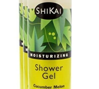 ShiKai Daily Moisturizing Shower Gel (Cucumber Melon, 12oz, Pack of 3) | Gentle Formula | Aloe Vera & Oatmeal for Soft, Healthy Skin | Dry Skin Relief