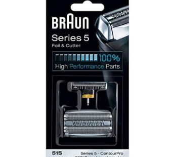 Braun 51S Series 5 Electric Shaver Replacement Foil & Cassette Cartridge, Silver