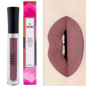 Aromi Matte Liquid Lipstick | Grey Brown Lip Color, Greige, Vegan, Cruelty-free, Waterproof, Long-Lasting, Dye and Lead-Free Lipstick (Sepia Brown) - Image 6