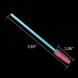 300 Pack Disposable Mascara Wands Eye Lash Brushes Eyelash Extension Tool Makeup Brush Kit, Blue/Pink - Image 5