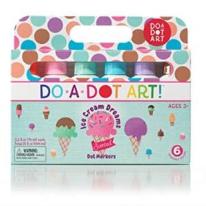 Ice Cream Scented Washable Dot Markers for Kids and Toddlers Set of 6 Pack by Do A Dot Art, The Original Dot Marker - Image 1