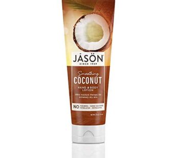 Jason Hand & Body Lotion, Smoothing Coconut, 8 Oz