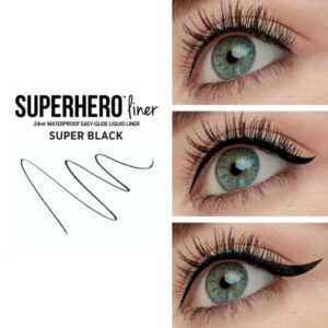 IT Cosmetics Superhero Liquid Eyeliner Pen, Black - 24-Hour Waterproof Formula Won?t Smudge or Fade - With Peptides, Collagen, Biotin & Kaolin Clay - - Image 2