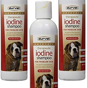 (3 Pack) Durvet Naturals Iodine Shampoo for Problem Skin, 8 Ounces Each - Image 1