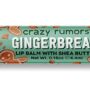 Crazy Rumors Gingerbread Lip Balm. 100% Natural, Vegan, Plant-Based, Made in USA (1-Pack)
