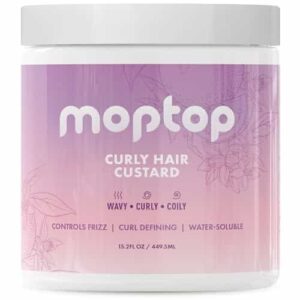 MopTop Curl Custard Gel for Fine, Thick, Wavy & Kinky-Coily Hair - Anti Frizz Moisturizer, Curl Definer & Lightweight Activator with Aloe, Great for D - Image 1