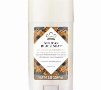 Nubian Heritage 24 Hour Natural Deodorant African Black Soap, 2.25 Oz