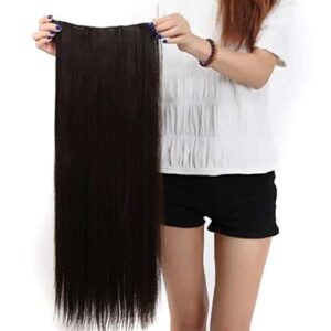 S-noilite 30"/29" Straight Curly 3/4 Full Head One Piece 5clips Clip in Hair Extensions Long Poplar Style for Women Gifts 22colors (30" - Straight, da - Image 3