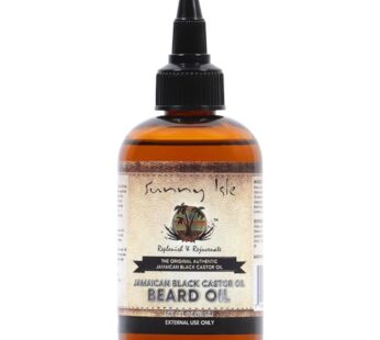 Sunny Isle Jamaican Black Castor Oil Beard Oil 4oz | Conditioning Growth Oil for Thicker Facial Hair | Softens, Strengthens Beards & Mustaches | Hydra