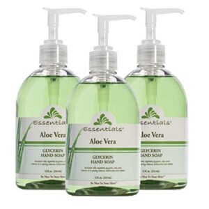 Essentials by Clearly Natural Glycerin Liquid Hand Soap, Aloe Vera, 12-Fluid Ounce, Pack of 3 - Image 1