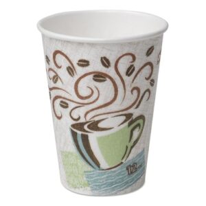 Dixie Hot Cups, Paper, 12oz, Coffee Dreams Design, 50/Pack - Image 1