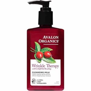 Avalon Organics Cleansing Milk, Wrinkle Therapy with CoQ10 & Rosehip, 8.5 Oz - Image 1