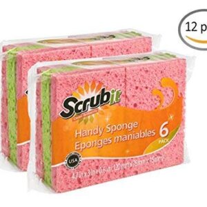 SCRUBIT Cleaning Scrub Sponges - Non-Scratch Kitchen sponges for Dishes -12 Pack Dishwashing Sponge - Assorted Colors - Image 7