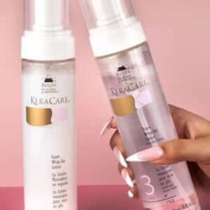 KeraCare Foam Wrap Set Lotion 8 oz - Provides Wonderful Hold - Flake Free - Superb Detangling Formula For Effortless Comb Outs - Image 3