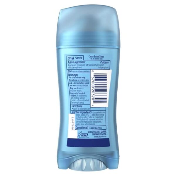 Secret Scent Expressions Anti-Perspirant Deodorant Invisible Solid Classic Coco Butter 2.60 oz (Pack of 3) - Packaging May Vary - Image 8