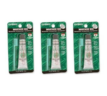 Clubman Pinaud Moustache Wax with Comb Applicator, Neutral, 0.5 Oz (Pack of 3)