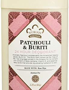 Nubian Heritage Patchouli & Buriti 24 Hour Deodorant Stick, 2.25 Ounce - Image 1