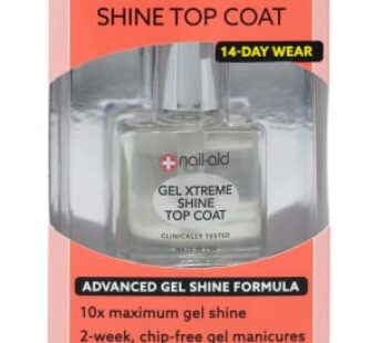 Nail-Aid Gel Xtreme Shine Top Coat, Clear, 0.55 Fluid Ounce