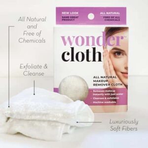 Wonder Cloth (Pack of 3) - All Natural Make-Up Remover Cloth, Removes Makeup Instantly with Just Water, Cleanses and Exfoliates, Machine Washable - Image 3