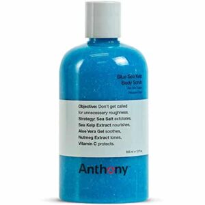 Anthony Exfoliating Body Scrub ? Sea Salt, Vitamin C, and Aloe Vera Deep Cleans, Smooths Rough Patches & Soothes and Protects Skin ? Blue Sea Kelp Bod - Image 1