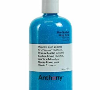 Anthony Exfoliating Body Scrub ? Sea Salt, Vitamin C, and Aloe Vera Deep Cleans, Smooths Rough Patches & Soothes and Protects Skin ? Blue Sea Kelp Bod