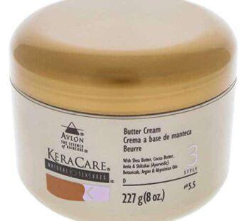 KeraCare Natural Textures Butter Cream 8 oz – With Shea Butter, Cocoa Butter, Castor Oil & Ayurvedic Botanicals – Locks in Amazing Moisture – Hydrate