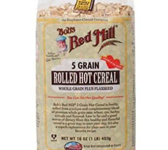 Bob’s Red Mill 5 Grain Rolled Hot Cereal 16 Ounces (Case of 4)