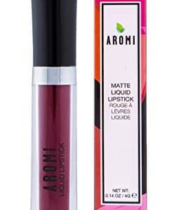 Aromi Maroon Burgundy Liquid Lipstick | Bordeaux Wine Lip Color with Blue Undertones, Vegan, Cruelty-free, Waterproof, Long-lasting (Red Dahlia) - Image 3