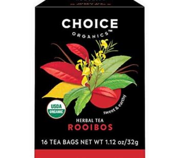 Choice Organics – Organic Rooibos Tea (6 Pack) – Fair Trade – Compostable – Caffeine Free – 96 Organic Herbal Tea Bags