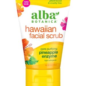 Alba Botanica Hawaiian Facial Scrub, Pore Purifying Pineapple Enzyme, 4 Oz - Image 1