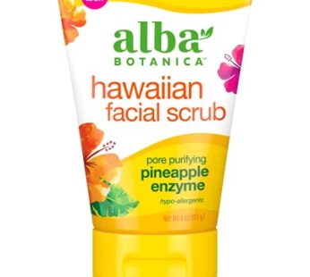 Alba Botanica Hawaiian Facial Scrub, Pore Purifying Pineapple Enzyme, 4 Oz