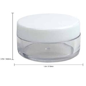 Beauticom 10g/10ml (0.35 Fl Oz) Round Clear Jars with Round Top Lids for Creams, Lotions, Make Up, Powders, Glitters, and more... (Color: White Lid, Q - Image 3