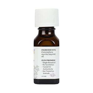 Aura Cacia 100% Pure Myrrh Essential Oil, 0.5 fl. oz, Balsamic, Warm Spicy Aroma, Centering & Meditative Restoring Myrrh Oil - Image 5