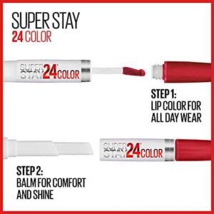 Maybelline SuperStay 24, 2-Step Liquid Lipstick, Stay Scarlet - Image 6