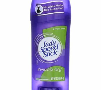 Lady Speed Stick Invisible Dry Antiperspirant Deodorant, Powder Fresh – 2.3 ounce (6 Pack)