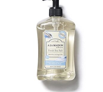 A LA MAISON French Liquid Hand Soap, Fresh Sea Salt – Natural Hand Wash Made with Essential Oils – Biodegradable, Plant-Based, Vegan, Cruelty-Free, Al