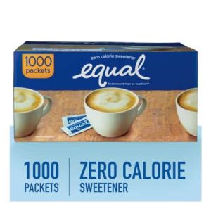 EQUAL 0 Calorie Sweetener, Aspartame and Acesulfame-K Sweetener Packets, Zero Calorie Sugar Alternative, Erythritol Free, 1000 Ct (Pack of 1) - Image 1