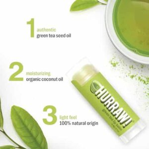 Hurraw! Green Tea Lip Balm: Organic, Certified Vegan, Cruelty and Gluten Free. Non-GMO, 100% Natural Ingredients. Bee, Shea, Soy and Palm Free. Made in USA - Image 3