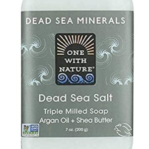 One With Nature Dead Sea Mineral Soap, Dead Sea Salt, 7-Ounces (Pack of 6) - Image 1