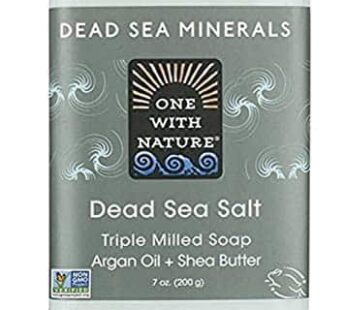 One With Nature Dead Sea Mineral Soap, Dead Sea Salt, 7-Ounces (Pack of 6)