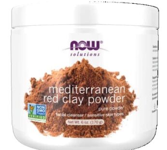 NOW Solutions, Mediterranean Red Clay Powder, Pure Powder for Sensitive Skin Facial Mask, 6-Ounce