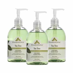 Essentials by Clearly Natural Glycerin Liquid Hand Soap, Tea Tree, 3-Fluid Ounce, Pack of 3 - Image 1