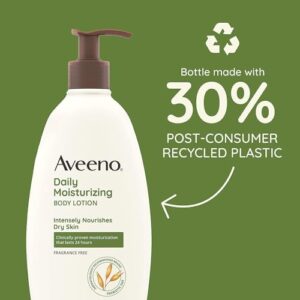 Aveeno Daily Moisturizing Body Lotion with Soothing Oat and Rich Emollients, Fragrance-Free, 18 Fl Oz - Image 7