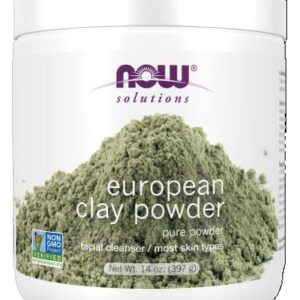 NOW Solutions, European Clay Powder, Pure Powder for a Detox Facial Cleansing Mask, 14-Ounce - Image 1