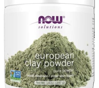 NOW Solutions, European Clay Powder, Pure Powder for a Detox Facial Cleansing Mask, 14-Ounce