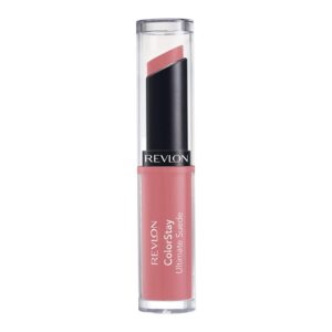 REVLON Lipstick, ColorStay Ultimate Suede Lipstick, High Impact Lip color with Moisturizing Creamy Formula, Infused with Vitamin E, 025 Socialite, 0.0 - Image 1