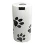 Pawvac 12 Ounce Vacuum Sealed Pet Food Storage Container; White Cap & Body/Black Paws