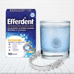 Efferdent PM Overnight Anti-Bacterial Denture Cleanser Tabs 90 ea (Pack of 2) - Image 6