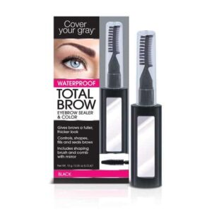 Cover Your Gray Total Brow Eyebrow Sealer and Color - Black - Image 1